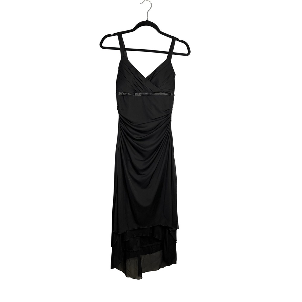 Vintage Ruby Rox Black Babydoll Midi Dress Size M Y2K Fairy Grunge Goth Cocktail
